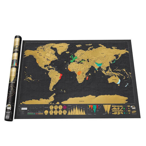 World Travel Scratch Off Map (FREE SHIPPING)