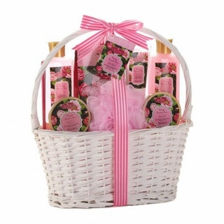 Vintage Damask Rose Spa Basket