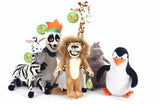 Plush Toys Lion Giraffe Penguin Zebra Hippo