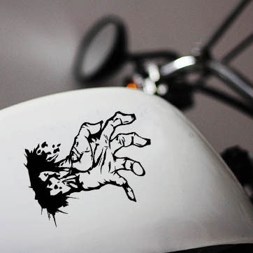 Zombie Hand Motorcycle Vinyl Sticker