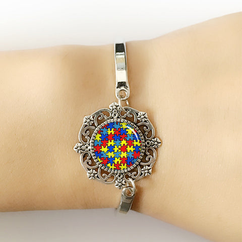 Autism Awareness Puzzle Bracelet