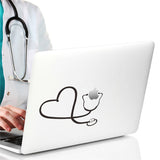 Heart Stethoscope Laptop Sticker