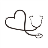 Heart Stethoscope Laptop Sticker