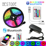 Bluetooth LED Strip Lights 20M RGB 5050 SMD Flexible Ribbon Waterproof RGB LED Light 5M 10M Tape Diode DC 12V Bluetooth Control