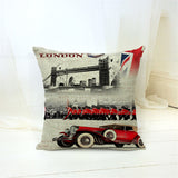 London Style Throw Pillow