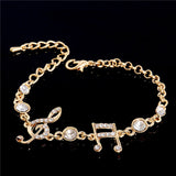 Fashion Gold Plated Musical Notes Bracelet