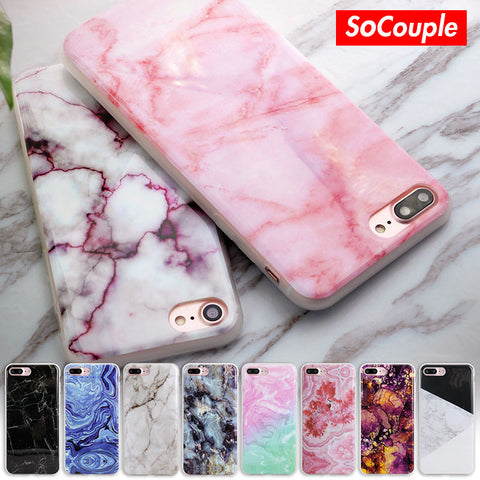 Marble Stone Soft Silicone Phone Case