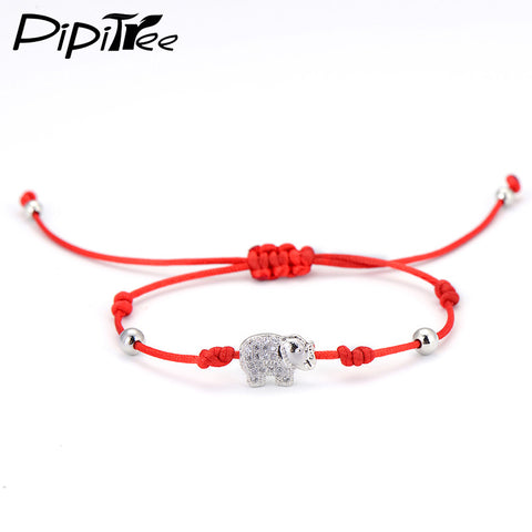 Elephant Red Rope Bracelet