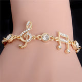 Fashion Gold Plated Musical Notes Bracelet