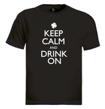 Keep Calm And Drink On St Patrick Day Shamrock Short-Sleeve T Shirt