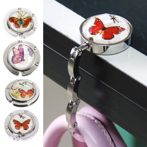 Foldable Metal Butterfly Purse Bag Hanger Handbag Table Hook