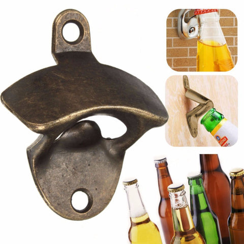 Vintage Bronze Wall Mounted Bottle Opener