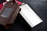 35oz Big Hip Flask with Quality Leather Holster