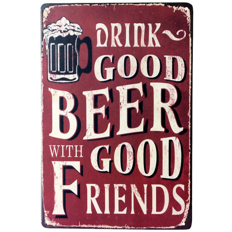 Drink good beer with good friends Wall Poster