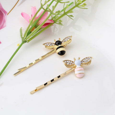 New 1PC Cute Bee Rhinestone Hair Pin